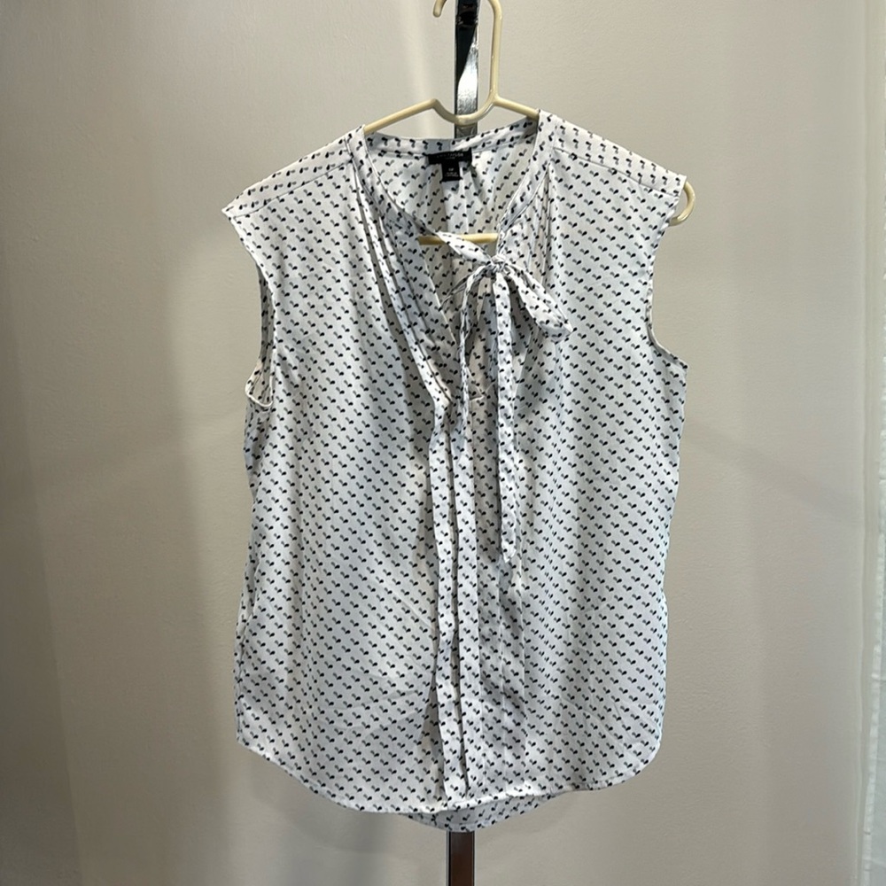 Ann Taylor petite blouse with bow tie